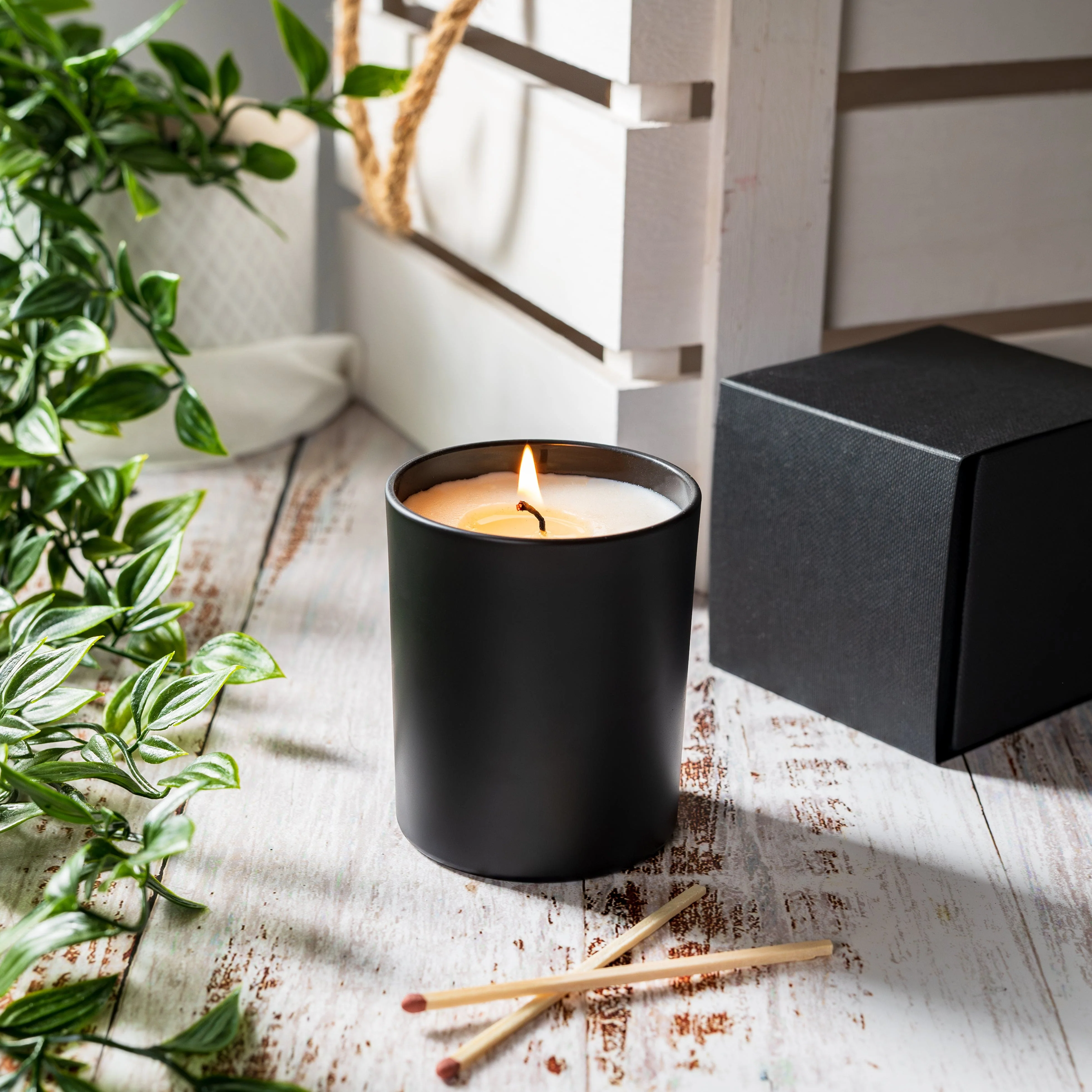 20cl Lotti Candle Jar - Black Matt - Image 3