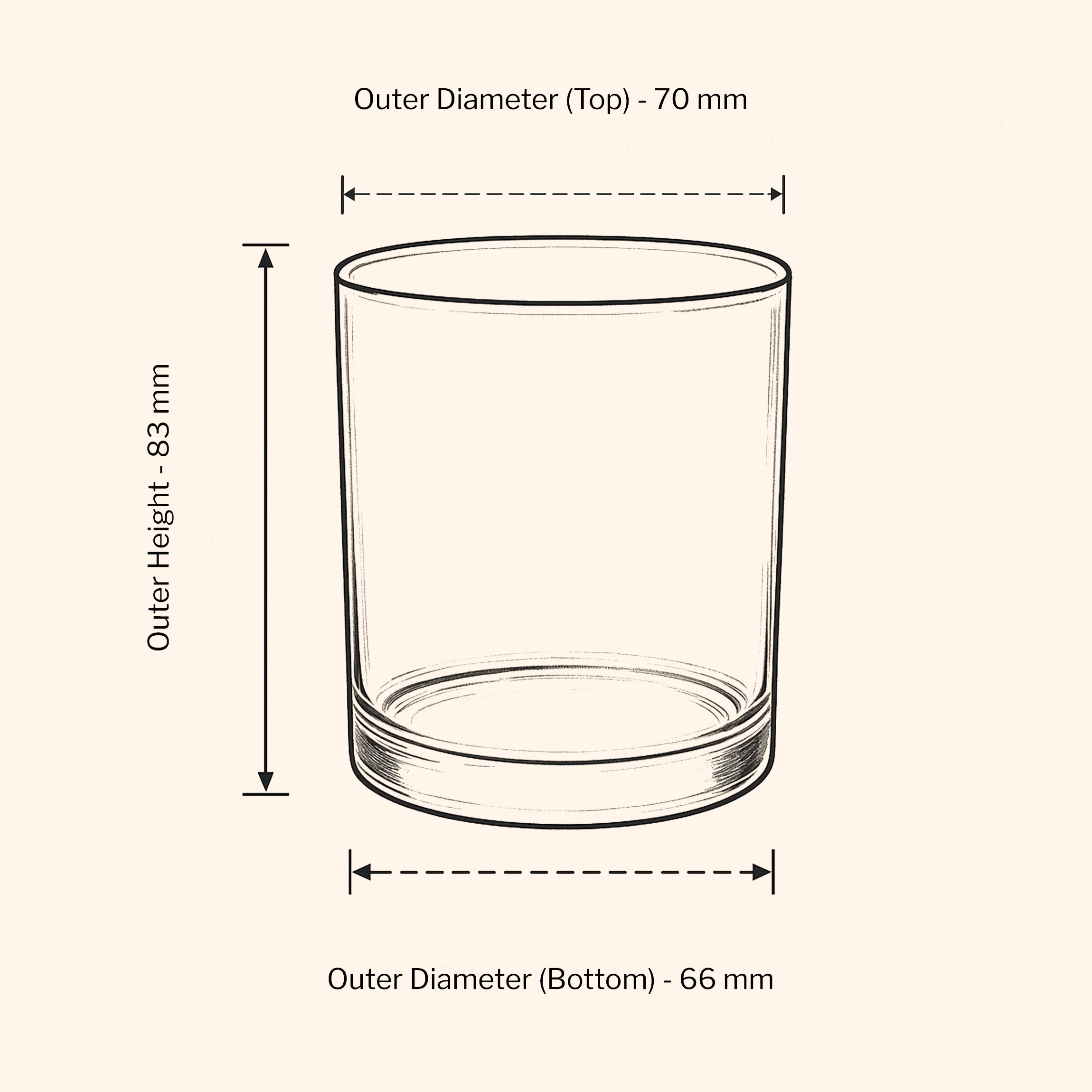 20cl Lotti Candle Jar -  White Matt - Image 2