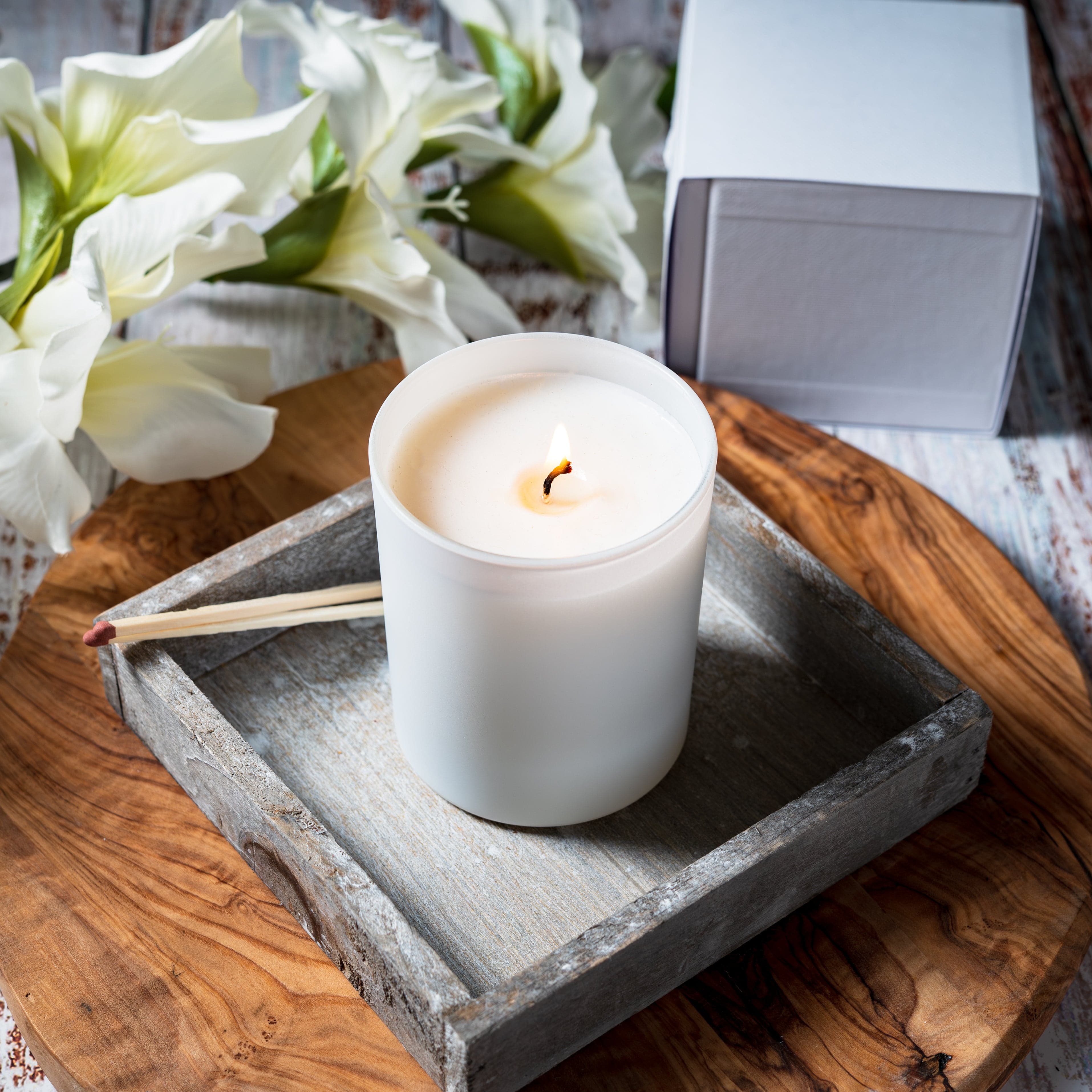 20cl Lotti Candle Jar -  White Matt - Image 3