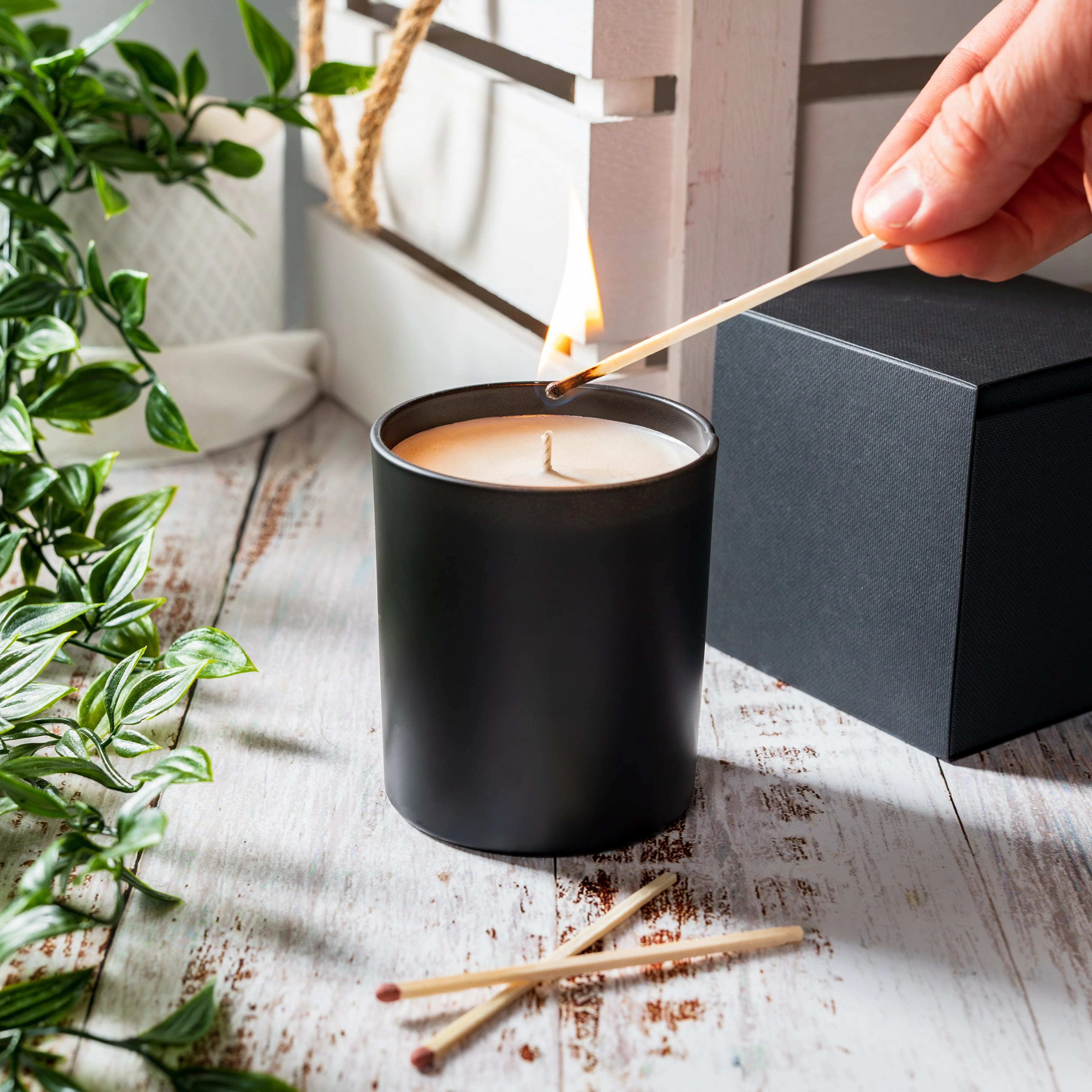 30cl Lotti Candle Jar - Black Matt - Image 3