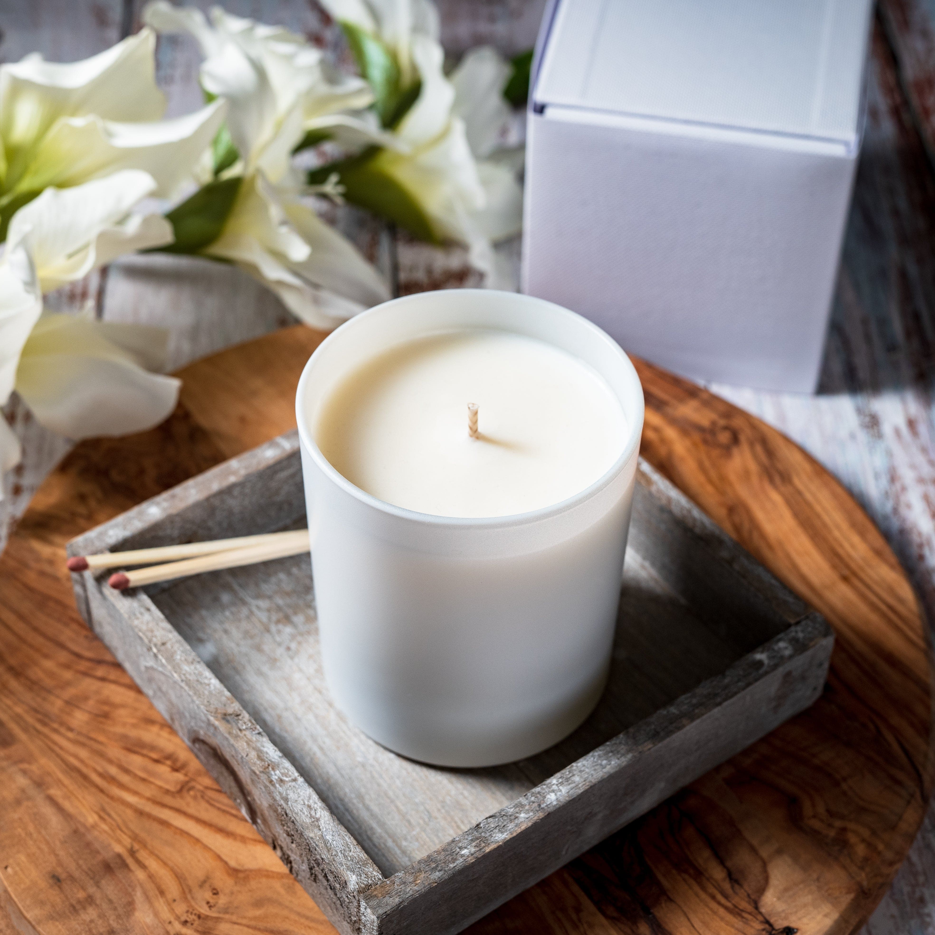 30cl Lotti Candle Jar - White Matt - Image 3