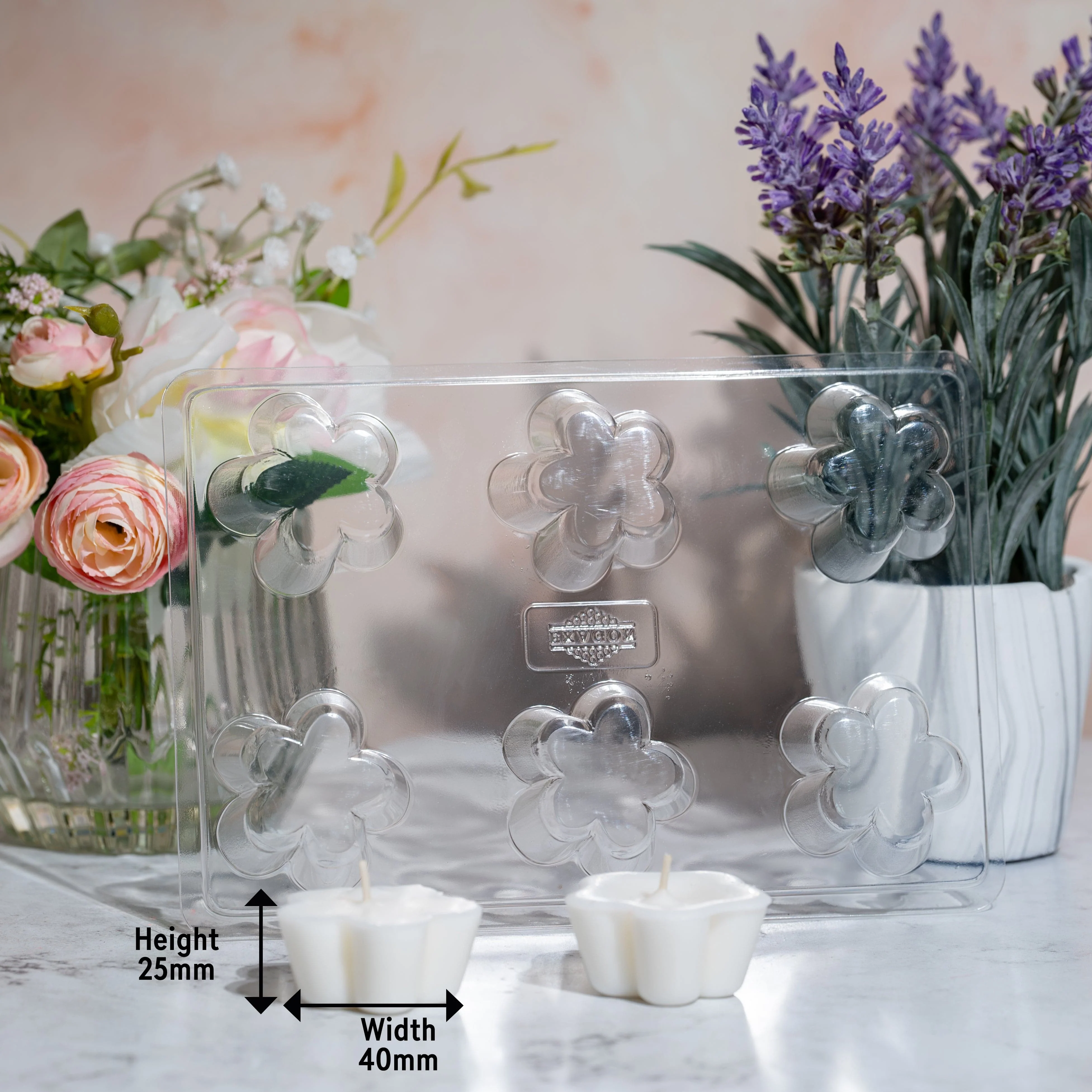Floating Rosette - Pillar Candle Mould - Image 2